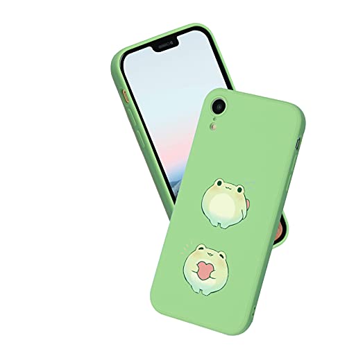Suitca Compatible With Iphone Xr, Cute Frog Love Pattern Phone Case For Iphone Xr,Kawaii Iphone Case With Cool Design For Girls Women Kids With Durable Soft Slim Bumper Protective Case Cover #TOP2