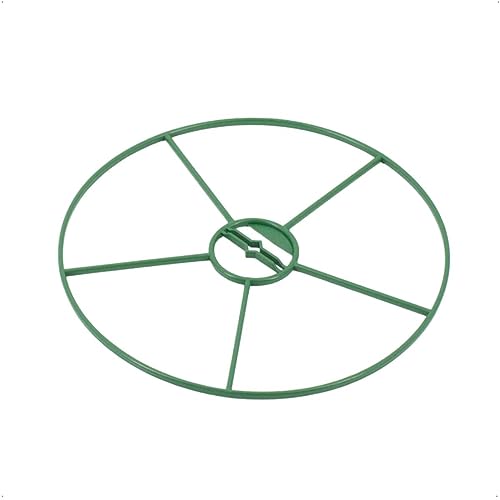 Staudenhalter 3er-Set (Rund, Kunststoff) in Grün, Durchmesser: 30 cm, Pflanzenstützen, Staudenstützen, Pflanzenringe, Rankhilfen, Blumenstütze, Pflanzenhalter