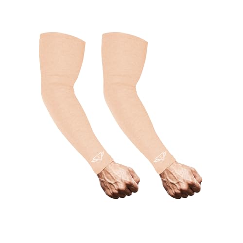 Image of Osmo Fibre Arm Sleeves - SPF 50+ UV Protection, Ultra-Soft Cooling Compression Fabric, Breathable & Odour-Resistant Sun Sleeves | Running, Cycling, Gym & Outdoor Sports