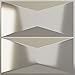 Ekena Millwork 11 7/8"W x 11 7/8"H Aberdeen EnduraWall Decorative 3D Wall Panel, Bright Chrome (Covers 0.98 Sq. Ft.
