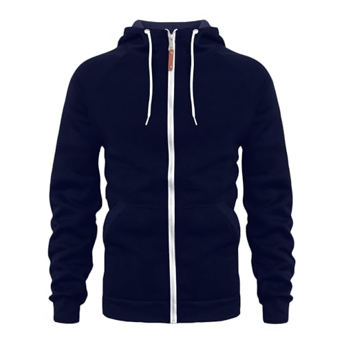 Ymosrh Men's Zip Up Hoodies, Long Sleeve Casual Fleece Lined Athletic Workout Hooded Sweatshirts with Pockets, S-2XL2