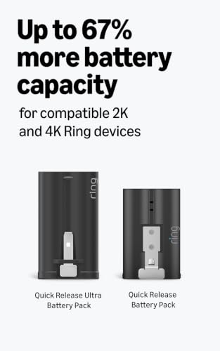 Image of Ring Quick Release Ultra Battery Pack - Compatible with Battery Doorbell Plus (newest model), Battery Doorbell Pro (newest model), Spotlight Cam 2K, and Outdoor Cam 2K