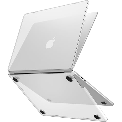 ProCase Funda rígida para MacBook Air de 13 pulgadas 2025 2024 2023 2022, M4 A3240, M3 A3113, M2 A2681, funda para laptop MacBook Air de 13.6 pulgadas, transparente