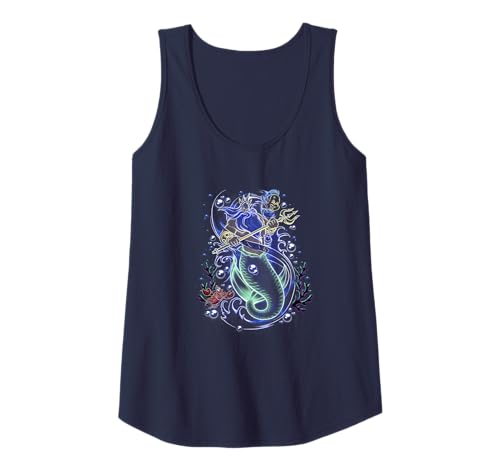 Camiseta sin mangas Disney de la Sirenita con estampado del Rey Tritón y tormenta marina