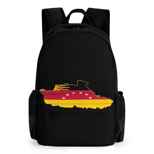 Flag Map of Miranda Travel Backpack Casual Daypack Shoulder Bag with Adjustable Shoulder Straps for Men Women