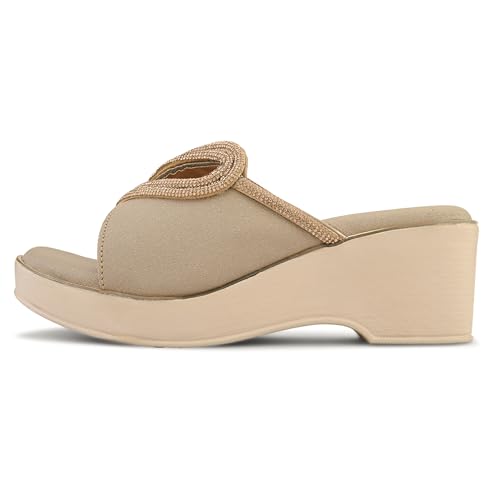 Image of Centrino Women's Wedge Heel Sandals | Stylish Slip-On Sandals for Ladies | Soft Cushioned Footbed for Comfort | Elegant & Trendy Design | Lightweight and Durable Fashion Footwear (9404)
