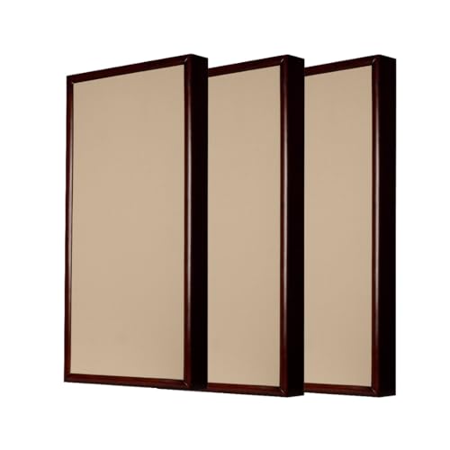 Image of Timber Acoustics | Walnut Wooden Frame Acoustic Panels | Rockwool | Pine-wood | Room Acoustics & Soundproofing | 2' x 4' x 5 inch [SET OF 3] NRC > 0.90 (Beige)
