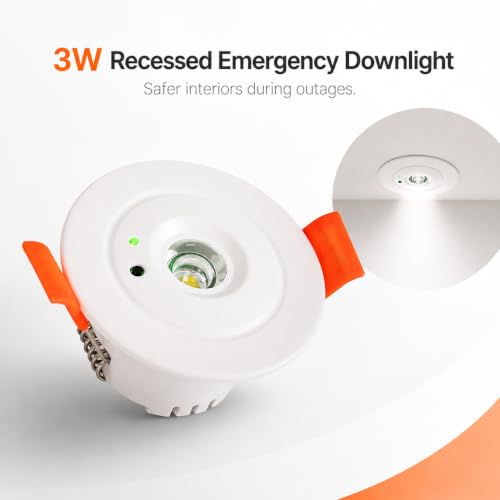 Miniatura 6 de Barcelona Led - Luz De Emergencia Downlight 3w Led Empotrable Ø60mm - Autonomía 3 Horas, Blanco Frío 6000k, Ip20 De Interior Para Casas, Oficinas, Hoteles, Comercios