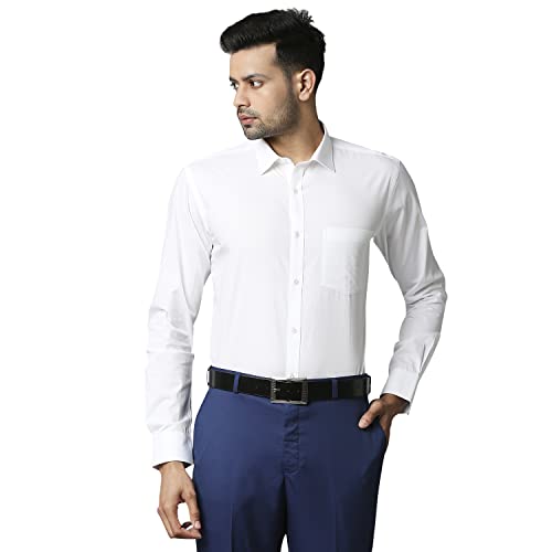 Image of Park Avenue Mens Cotton Solid Slim Fit Shirt