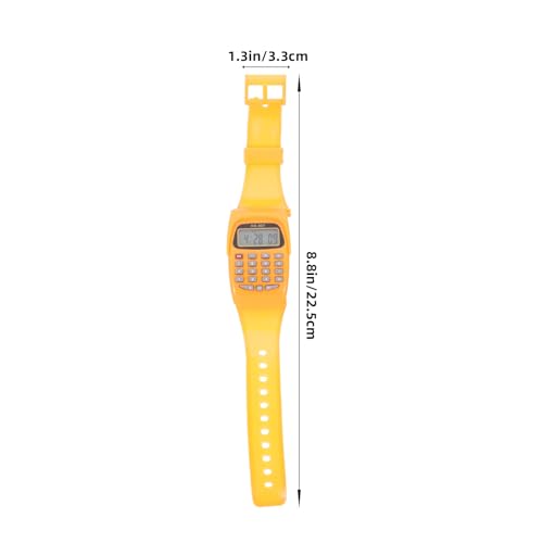 Image of Uonlytech 2pcs Calculator Watch Portable Calculating Watch Geometric Operation Watch for Adults Boys Girls Orange