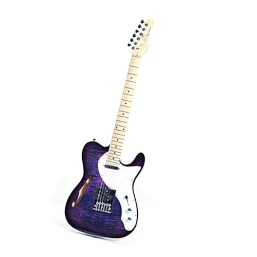 Guitare électrique adulte de style avec ouïe en F violette