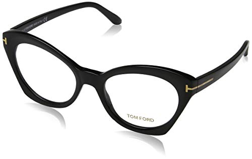 Tom Ford FT5456 Eyeglass Frames - Matte Black Frame, Matte Black Lenses, 52