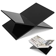 LALAGO Стойка за акрилна книга, черна кръстосана...