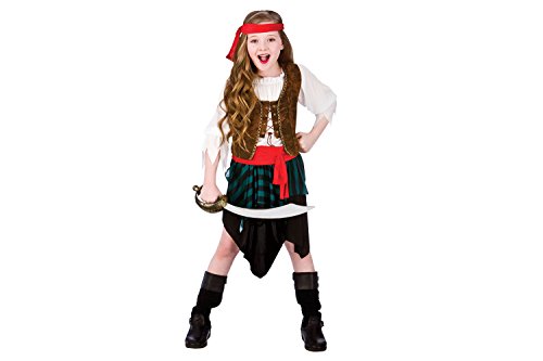 Caribbean Pirate Girls Fancy Dress Halloween Costume S (disfraz)