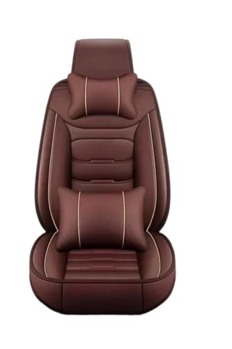 Housses de siège auto en cuir pour Mitsubishi Pajero et Outlander 5 places couleur café