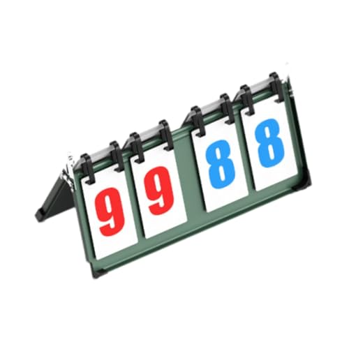 QSTDGVPW Sports Scoreboard Flip Numbers Scoring Board Tabletop Score Flip for Basketball, 4 Digit Number