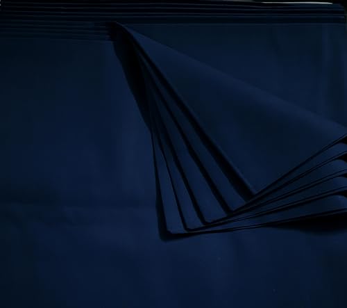 Image of 100% Cotton Unstitched Material Cloth for Women's Skirts, Saree Petticoats, Pyjamas, Patiyala Pants, Salwar, 2.50 Meter Poplin,89 cms Width Fabric (Navy)