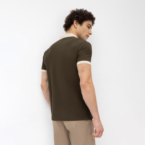 Image of Nostrum Mary Half Sleeve Polo T-Shirt with Two-Tone Collar, Stylish T Shirt for Men, Polo Tshirts for Men, Cotton T Shirt for Man, Casual Tshirt for Mens Boys