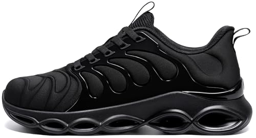 Image of Steel Toe Shoes for Men Comfortable Safety Shoes Work Lightweight Steel Toe Sneakers Breathable Safety Sneakers Industrial Work Footwear