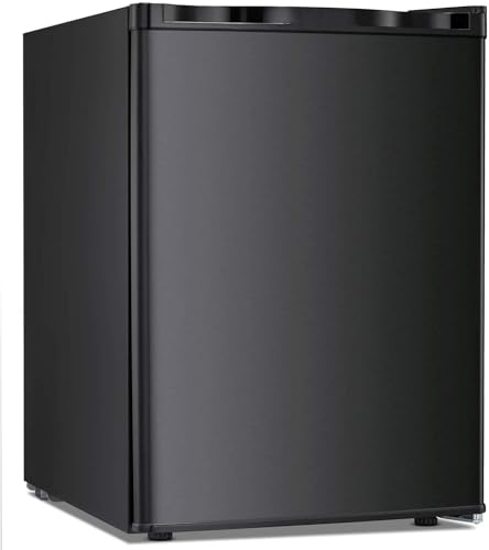 Antarctic Star 2.1 Cu.Ft Upright Freezer, Ultra-Compact Mini Freezer with Reversible Door, 7-Temp Control & Removable Shelves, Stainless Steel for Dorm, Home, Office, Black