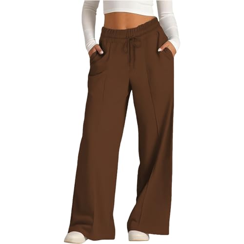 Floaty - Pantalones de verano para mujer, casuales, holgados, de pierna ancha, para verano, vacaciones, pantalones harempants con bolsillos, pantalones de verano holgados, pantalones cortos para mujer