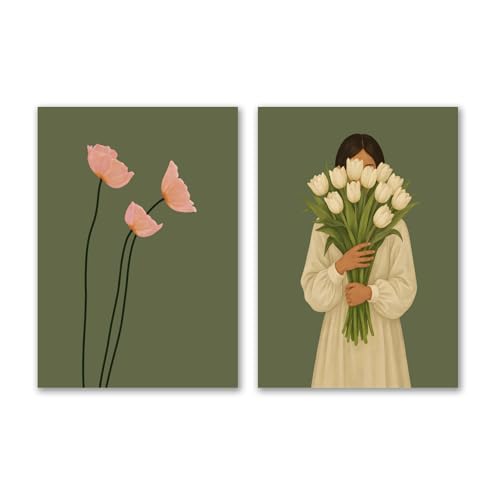 Affiches Green Flower SALVADERO solution decoration murale grand format pour habiller un mur vide