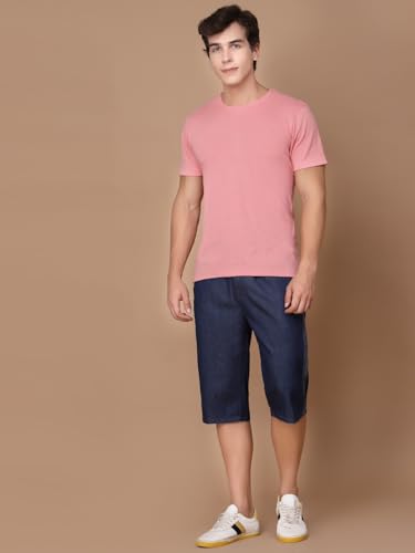 Image of SAPPER Mens Regular fit Denim 3 /4th Capri Pant