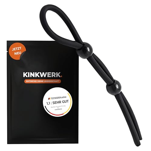KINKWERK Penisschlaufe mit 2 Einstellringen | Intensivierung des Blutstaueffekts | Flexibel Anpassbar | Hautfreundliches Silikon