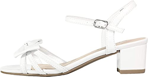 Image of Soda Girly-2 Children's Girl's Open Toe Slingback Block High Heel Sandals