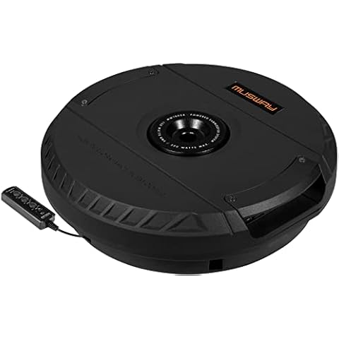 Musway MW1000A - 28 cm Aktiv-Reserverad Subwoofer auch für Notrad | 300 Watt mit Fernbedienung Cover