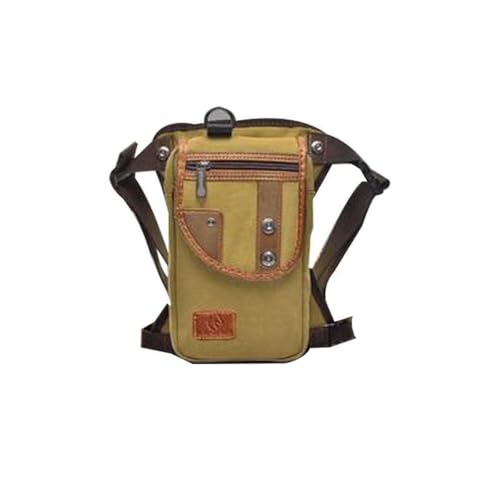 おしゃれなキャンバス素材のメンズウエストバッグ。ヨーロッパとアメリカのレトロなデザインで、防水性と耐摩耗性に優れています。バイク、釣り、その他のアクティビティに最適です。大容量で、メンズのカジュアルウェアや旅行に最適です。 (浅棕色)