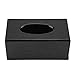 Cryfokt Tissue Box, 23 * 12 * 10.5cm Durable Elegance Wood Paper Organizer, Black/Light for Kitchen Living Room Bedroom (Black)