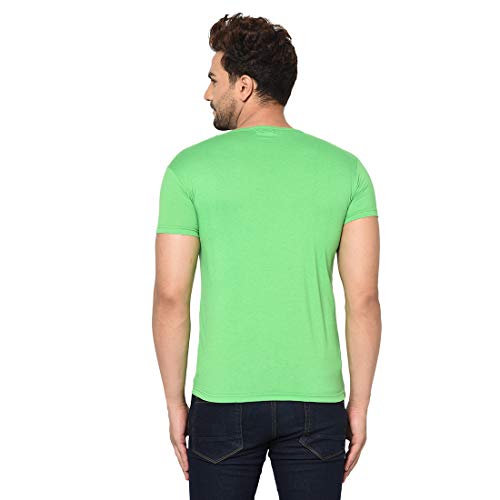 Image of Men's Cotton Blend Half Sleeve V Neck Tshirt