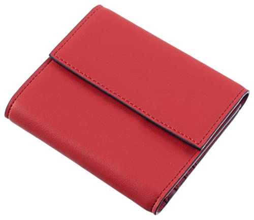 Travelambo RFID Blocking Small Mini Compact Wallet Coin Pouch Holder Trifold Credit Card Holder Pocket Purse for Women (Napa Red)3
