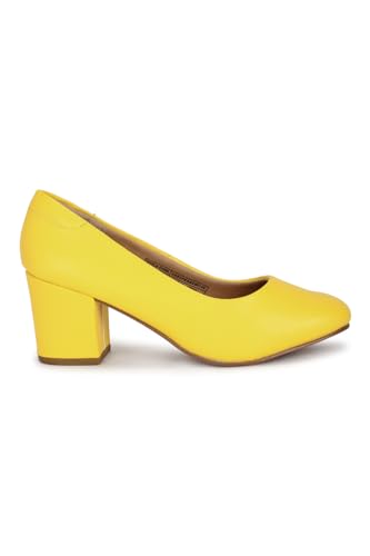 Image of Allen Solly Women Yellow Casual Heels