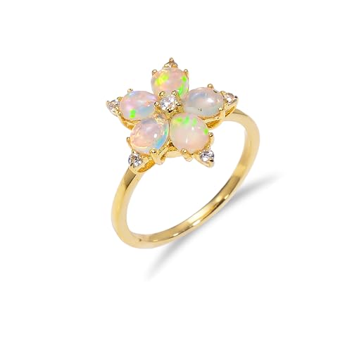 Bague homme-femme en argent 925 opale éthiopienne naturelle vintage