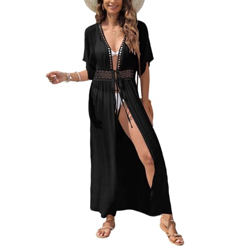 Bikini Cover Up Chiffon Pareos für Damen, Strandponcho Sommer Strand Vertuschen, Damen Strandkleid Strickjacke, Strand Vertuschen Shirt Boho...