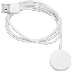 Cargador Inalambrico Smartwatch Fossil Cargador de Reloj, Cargador de Reloj Inteligente Magnético, Base de Carga Inalámbrica, Cable de Cargador USB de Repuesto para Fossil Q Gen 1 2 3 (Blanco)