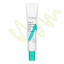 TIAM Vita A Bakuchiol Firming Eye Cream, 1.01 fl oz, Retinol Alternative Anti-Aging Cream for Wrinkles, Dark Circles, and Puffiness, Fragrance-Free Under-Eye Cream, Korean Skin Care