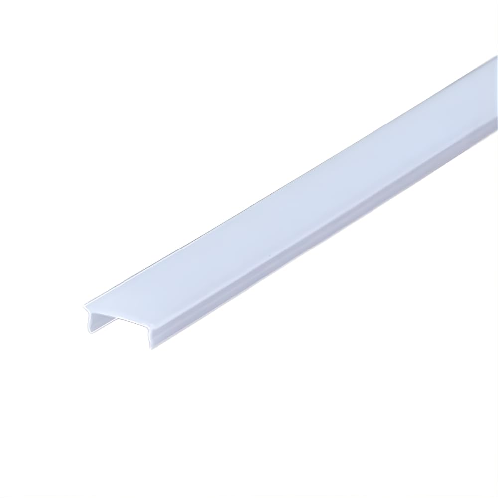 FORTUNATO Profilo Filomuro LED in Cartongesso e Fibra con Alluminio, 8x200 cm, Spessore 13 mm, per Pareti e Soffitti, con Schermo Policarbonato