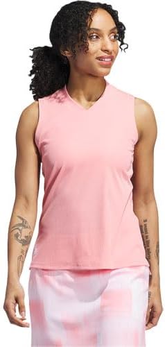 Adidas Womens Ultimate365 Solid Sleeveless Polo Shirt - Image 2