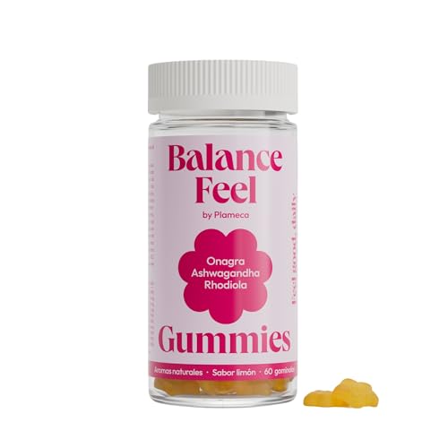 Balance Feel – Tu equilibrio hormonal – Tu bienestar femenino – Fórmula completa con Ashwagandha, Onagra, Rhodiola y más – 60 Gummies sabor limón - by Plameca