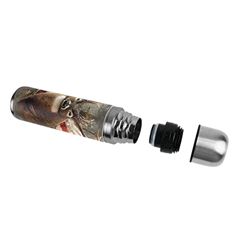 Caza botella de agua de acero inoxidable al vacío aislado frasco termo 500ml viaje deporte té café beber envase - Imagen 5