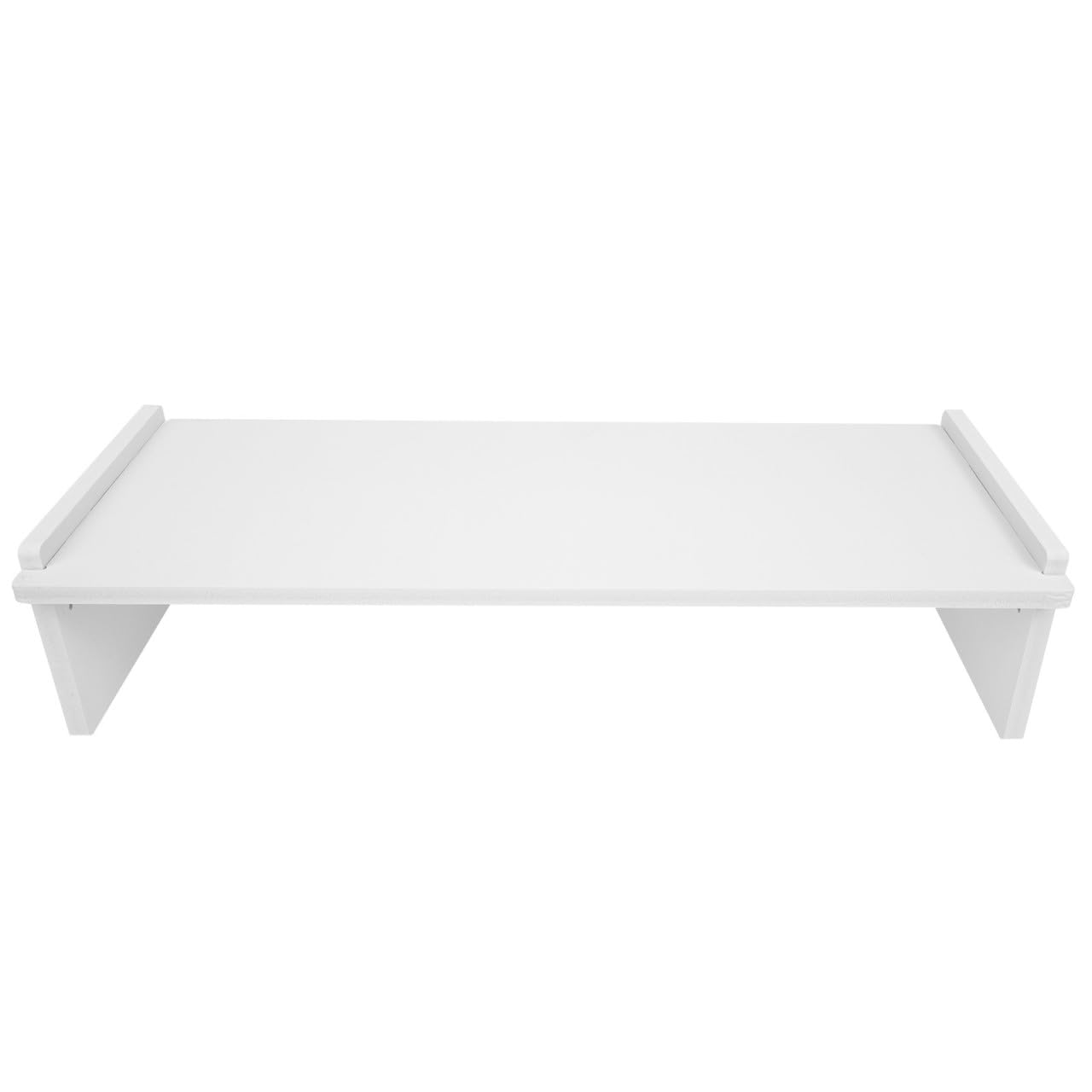 Elevador de Monitor de Escritorio de Madera Blanco Resistente a Deformaciones Capa para Reducir Presión en Cuello y Espalda Adecuado para Hogares y Oficinas