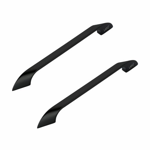 Image of LAPO 10 Inch Handles for Drawers and Wardrobes, Designed for Kitchen Furniture, Scratch Resistant, Quick Fix Installation, 3 Years Warranty (224mm, Black Finish, Pack of 2) - Twist
