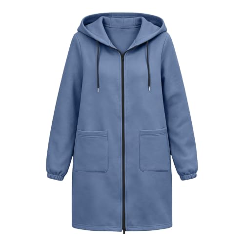 Hooded Long Sweatshirts for Women Longsleeve Oversized Hoodie Sherpa Jacket - image 4