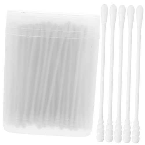 SOESFOUFU 200pc Cotton Swabs for Ears Reusable Care Buds Swabs 2 Heads Makeup Tool Cleaning for