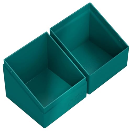 Image of Ultimate Guard Boulder Solid 100+, Deck Case for 100 Double-Sleeved TCG Cards, Petrol, Secure & Durable Storage for Trading Card Games, No Transparency