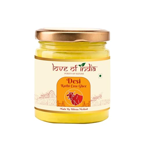 Image of Love of India A2 Ghee 150 ml | Rathi Cow Bilona Ghee | Crafted with Fresh Curd-Churned Cow Milk | Pure Desi Ghee for Everyday Use, Cooking, Tadkas & Puja
