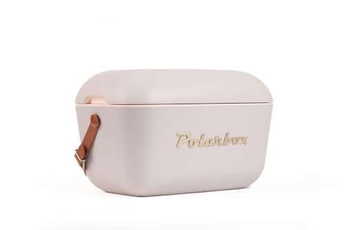 Kühlbox | Passive Kühlbox | Kühltaschen Polar in Retro Vintage Design aus Kunststoff mit polystyrol (Airpop) thermische Isolierung (Perla, 20 L)